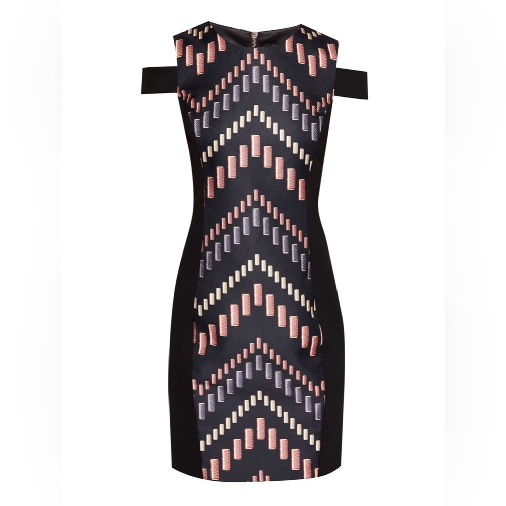 Ted Baker $295 NWOT Zyra Cotton Reel Cut Out Bodycon Dress, Size Size 4 small - Picture 1 of 16